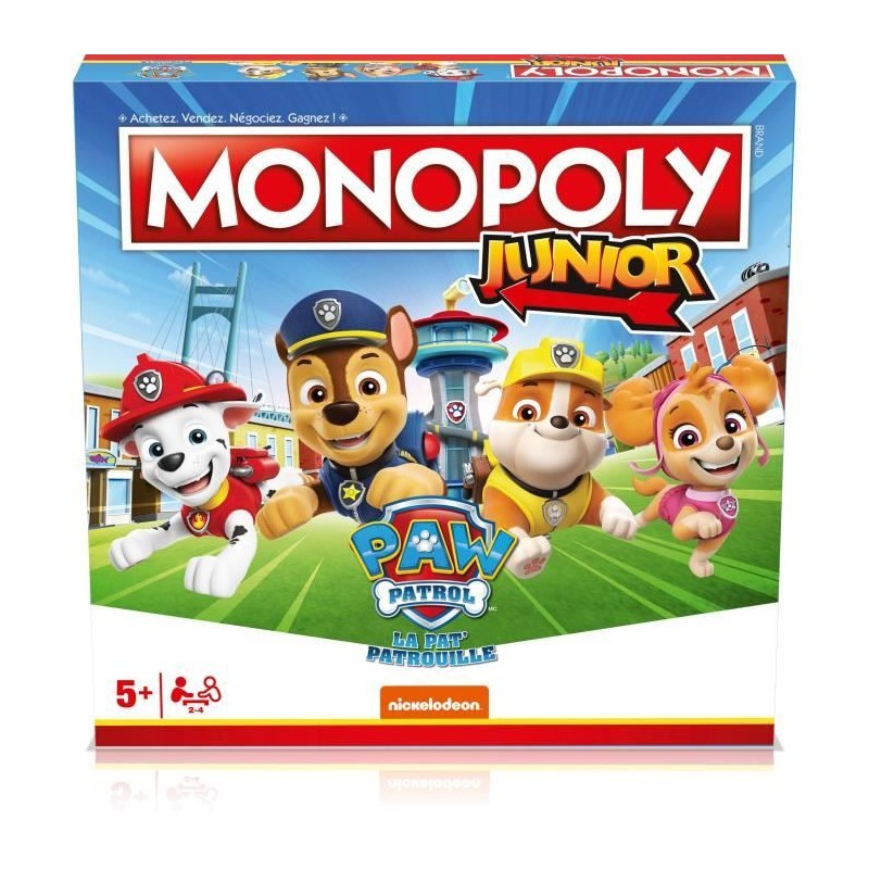 Monopoly Junior La Pat'Patrouille - Jeu de société - WINNING MOVES - Monopoly...