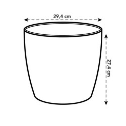 ELHO Pot de fleurs Brussels Rond - Ø 30 x H27,1 cm - Anthracite