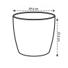 ELHO Pot de fleurs Brussels Rond - Ø 30 x H27,1 cm - Anthracite