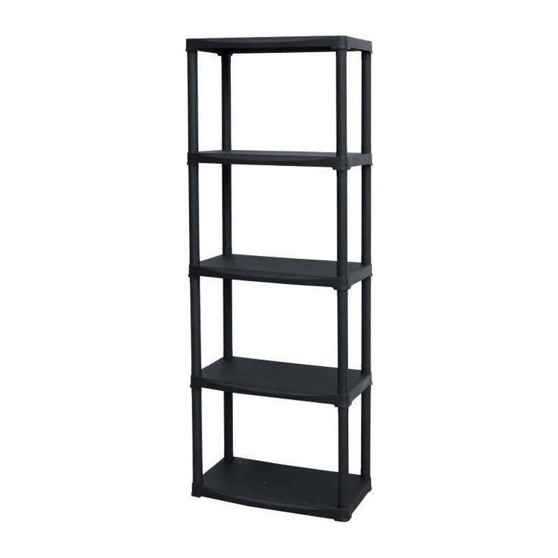Etagere en résine TOOD - 5 tablettes - Noir - 60x30xH 176 cm