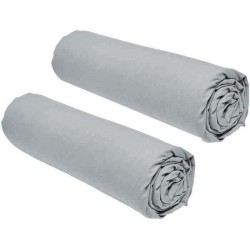 Lot de 2 draps housses TODAY Essential - 160 x 200 cm - 2 personnse 100% Coto...