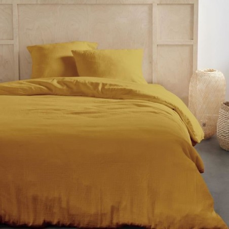 Parure de lit - TODAY - 123669 - 2 personnes - 260x240cm - Gaze de coton unie...