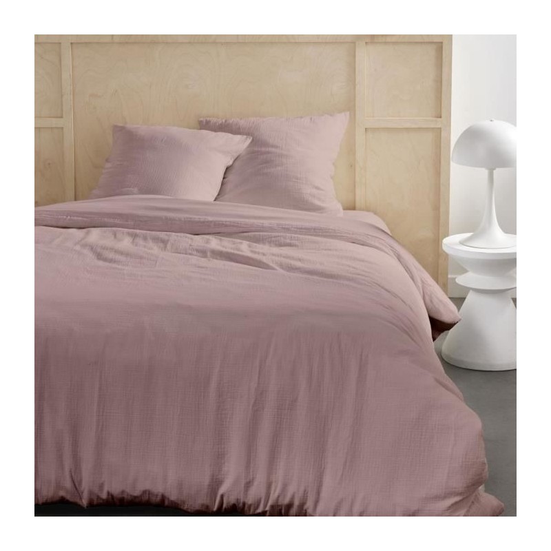 Parure de lit - TODAY - 123667 - 2 personnes - 260x240cm - Gaze de coton unie...