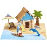 La Cabane de Plage 55 Pieces - JEUJURA - Jeu de Construction en Bois Naturel,...