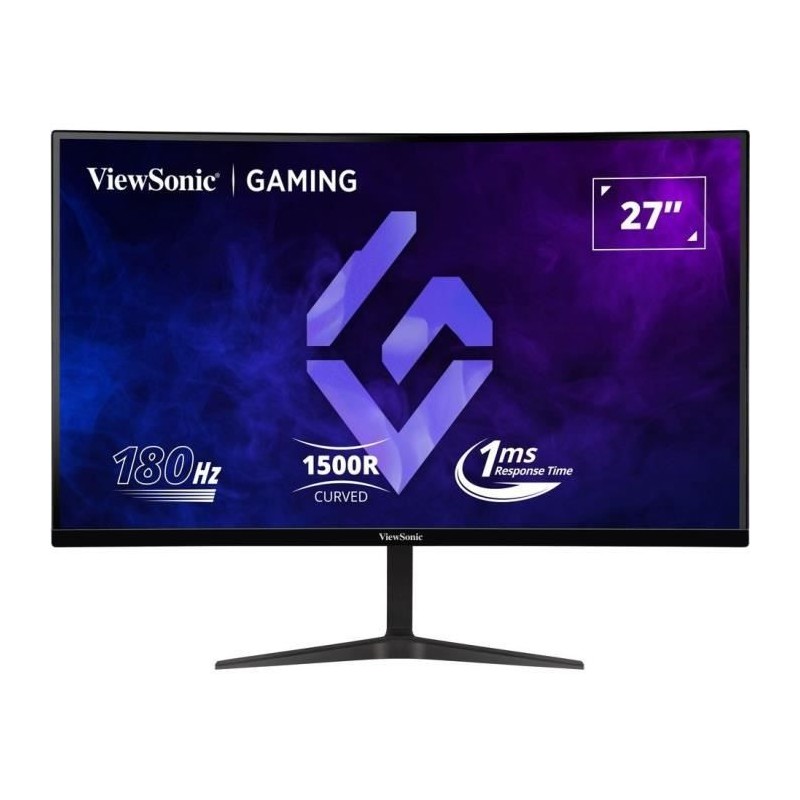 Ecran PC Gamer Incurvé - VIEWSONIC VX2718 - PC - MHD - 27 FHD - Dalle VA - 1 ...