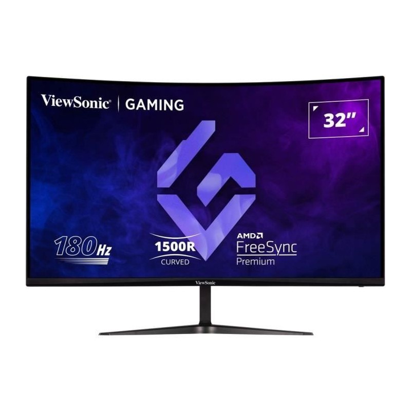 Ecran PC Gamer Incurvé - VIEWSONIC - 32 - FHD - 180Hz - Dalle VA - 1ms - VX32...