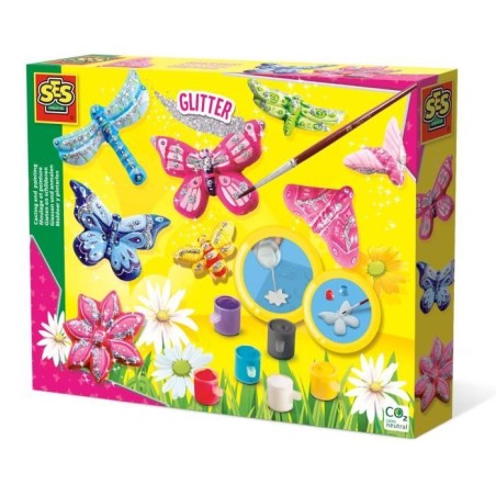 Moulage et peinture - SES CREATIVE - Papillon et paillettes - Figurines en pl...