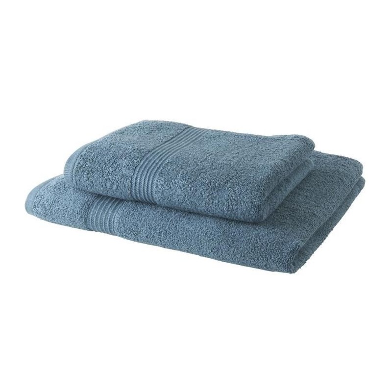 TODAY Lot de 1 Drap de Bain 100% coton 70x130 cm + 1 Serviette de Bain 50x100...