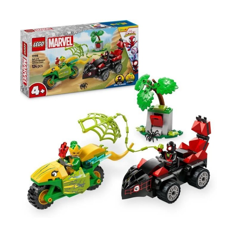 LEGO Marvel 11198 Course-poursuite entre Spin et Electro en dino-véhicules - ...