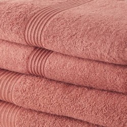 TODAY Lot de 2 Serviettes de Bain 50x100 cm + 2 Draps de Bain 70x130 cm Terra...