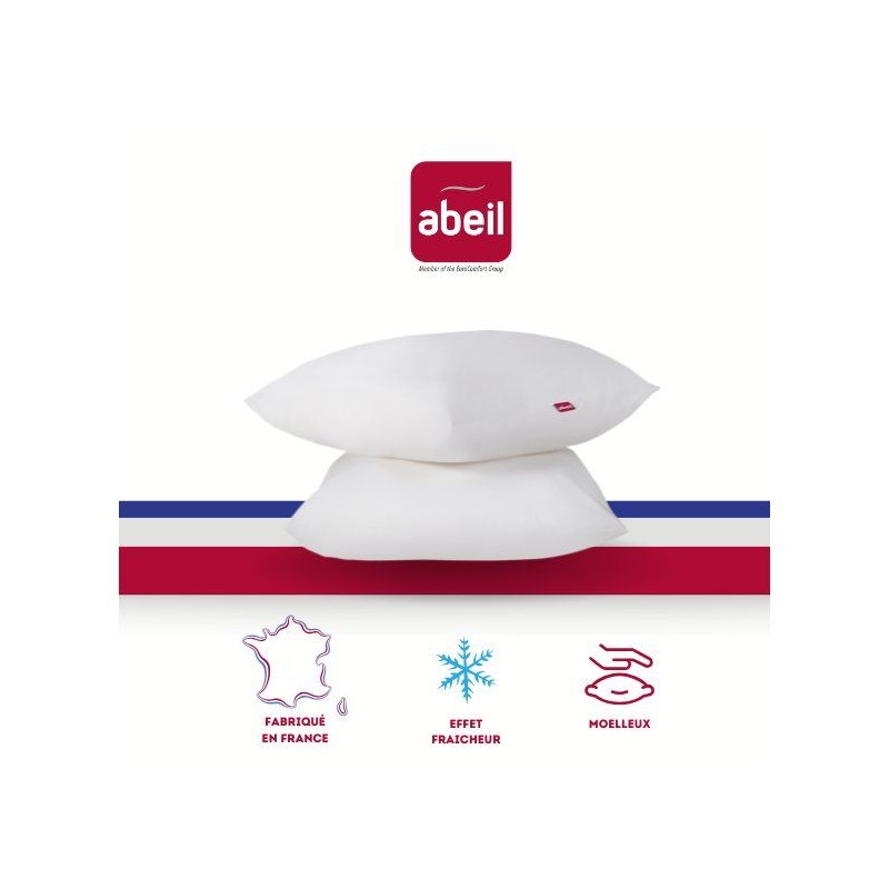 ABEIL Lot de 2 Oreillers Aerelle Cool Night - 60 x 60 cm - Blanc