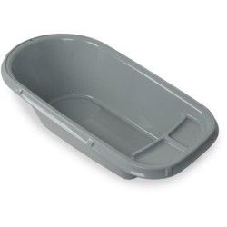 Baignoire bébé - THERMOBABY - Luxe Gris Charme - Taille adaptée - Stable et r...