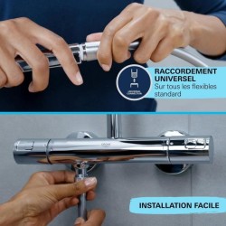Pommeau de douche - GROHE Vitalio Start 110 27940001 - 1 jet Pluie - Economie...