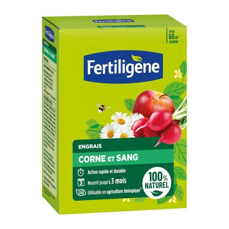 FERTILIGENE FCOSAN3 - Engrais Corne et Sang 3 kg - Action rapide et durable -...
