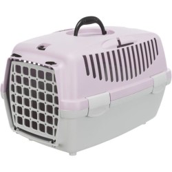 TRIXIE Box de transport Capri 2 - XS–S - 37 x 34 x 55 cm - Gris clair et mauv...