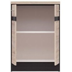 JUNONA Meuble bas de cuisine 60 cm - 2 Portes - Plan de travail - Chene sonoma
