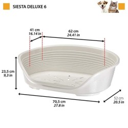 Panier-Corbeille SIESTA DELUXE Taille 6 - 70,5*52*23 cm - Noir -FERPLAST