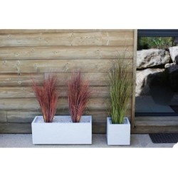 Pot de fleurs Carré 30 cm - EDA - Graphit Up - 21 L - Intérieur / Extérieur -...