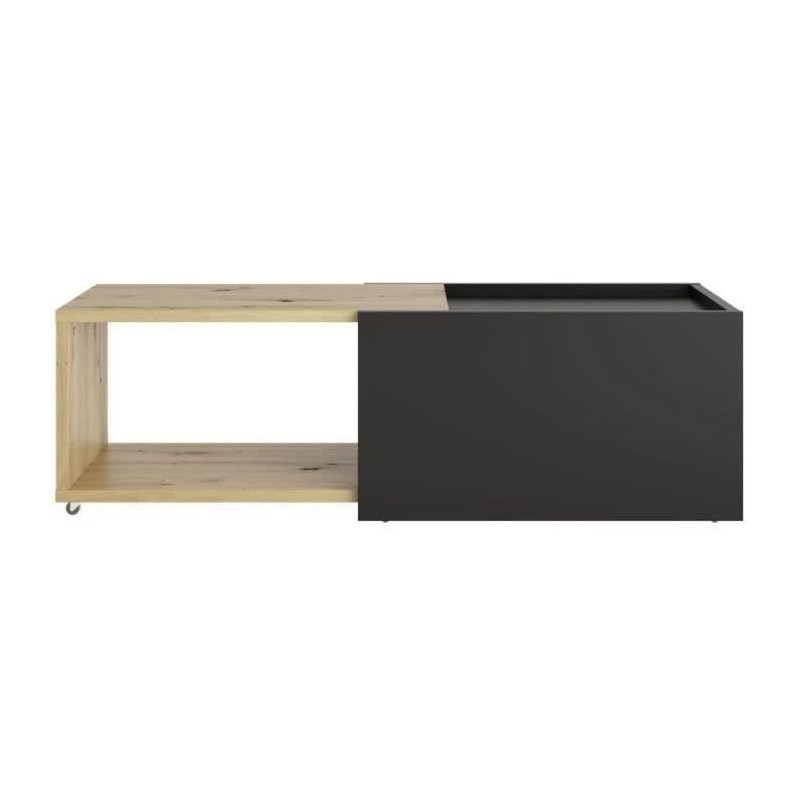 Table basse coulissante - L74,5 x H38,5 x P49,5 cm - Fabriqué en Allemagne - ...