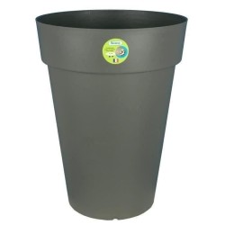 Pot de fleurs - RIVIERA - Soleilla Rond - Ø 39 x H 52 cm - Gris pailleté