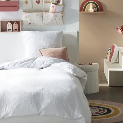 Parure de lit - TODAY - 123318 - 1 personne - 140x200 cm - Gaze de coton unie...