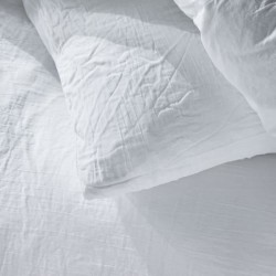 Parure de lit - TODAY - 123318 - 1 personne - 140x200 cm - Gaze de coton unie...