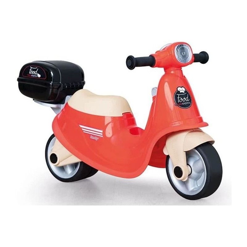 Porteur Scooter Food Express - Smoby - Roues Silencieuses - Porte-Bagage - Ma...