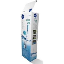 GRE - Nettoyeur aspirateur de fond a batterie pour piscine - Avec manche télé...