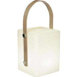 TIKY Lanterne sans fil poignée bambou - LED blanc chaud/multicolore dimmable ...