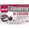 ABEIL Couette chaude Bicolore - 140 x 200 cm - Blanc et gris