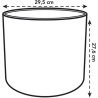 ELHO Pot de fleurs rond B.FOR Soft - Plastique - Ø29,5 x H 27,6 cm - Leaf Green
