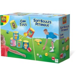 Jeu de canettes et boules souples - SES CREATIVE - Chamboule-tout et