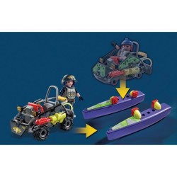 PLAYMOBIL 71147 Quad transformable de bandit, Les policiers Unité d'élite, Ci...