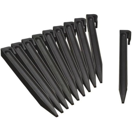 Ancres pour bordure de jardin en polyéthylene recyclé - NATURE - H26,7 x 1,9 ...