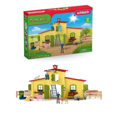 Ensemble de Figurines Animaux de la Ferme avec Accessoires - Coffret Ferme éd...