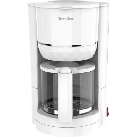 Cafetiere filtre – TERRAILLON - 15353 DIAMANT Blanc - 1.25L - 980W - Verseuse...
