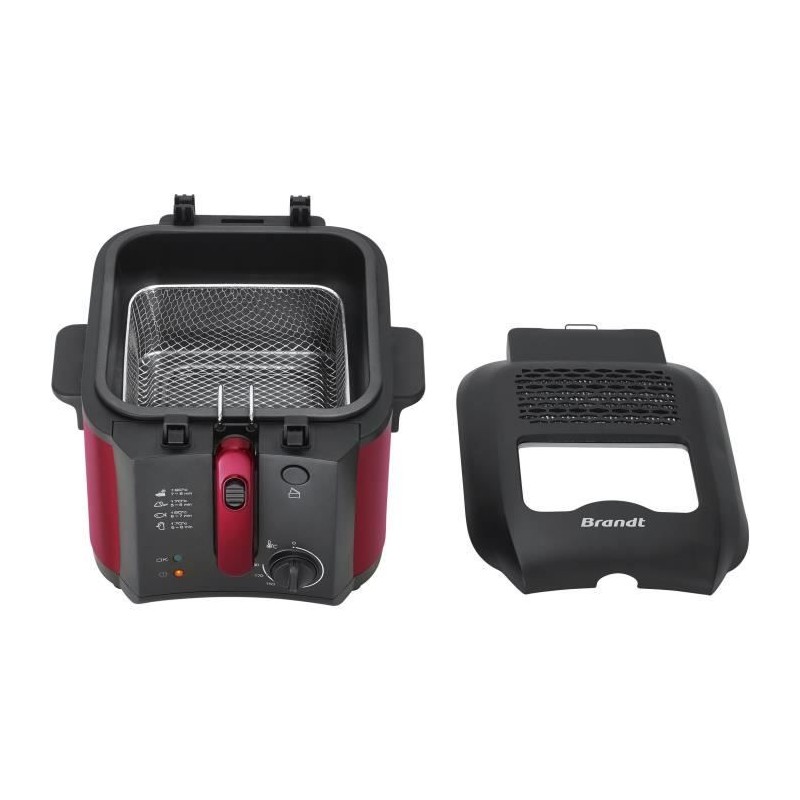 Friteuse électrique - BRANDT - FRI25R - Cuve fixe - 2,5 L d'huile + 1kg de fr...