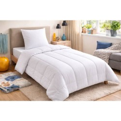 Pack linge de lit Microfibre - 1 Couette chaude 140x200 cm + 1 Oreiller 60x60...