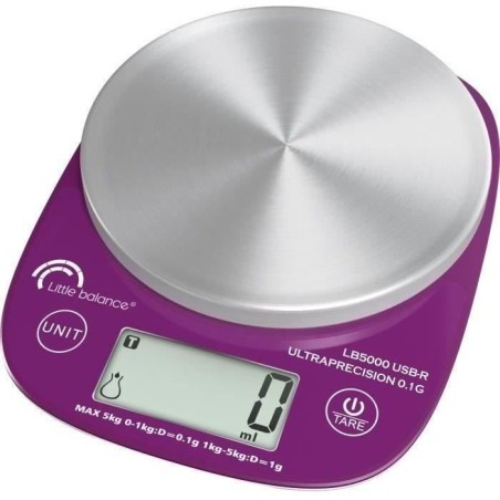 Balance culinaire - LB 5000 Pro Inox 5.1 - Ultraprécision - USB - Réparable L...