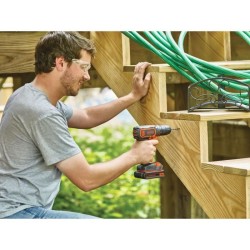 Kit perceuse visseuse sans fil - 18V - BLACK+DECKER - BDCDC18BAST-QW - 2 batt...