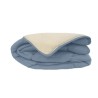 CALGARY - Couette Chaude Microfibre 400gr/m² - Pétrole et Mastic - 140 x 200 cm