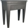 Bac a fleurs/culture/potagere - RIVIERA - IZIGARDEN 60 - 59,50x33x73,5 cm - Gris