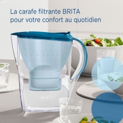Carafe filtrante BRITA - Marella Bleue - Capacité 2,4L dont 1,4L d'eau filtré...