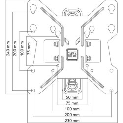 ONE FOR ALL WM2251 Support mural inclinable (15°) et orientable (180°) pour T...