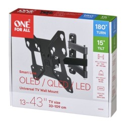 ONE FOR ALL WM2251 Support mural inclinable (15°) et orientable (180°) pour T...