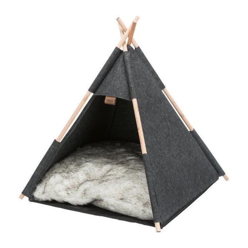 Abri Tipi TRIXIE - Feutre -  55 × 65 × 55 cm - Anthracite
