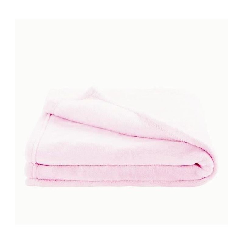 Couverture enfant en microfibre - Rose - 100 x 150 cm