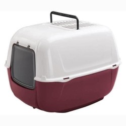 Maison de toilette - bac a litiere pour chat PRIMA - Plastique - Filtre a cha...