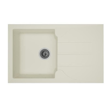 STRADOUR Evier cuisine a encastrer 1 bac + 1 égouttoir Aloa - Résine - 81 x 5...