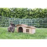 Maison pour Rongeurs avec Toit Galbé Nature 40x25x25 cm - KERBL